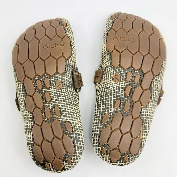 Cushe MANUKA Brown Leather Woven Upper Thong Toe Slip on Flipflop Sandals main image 10